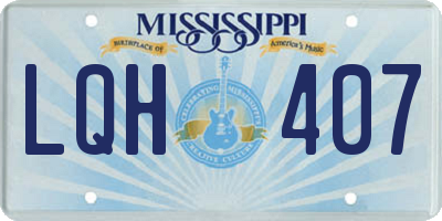 MS license plate LQH407