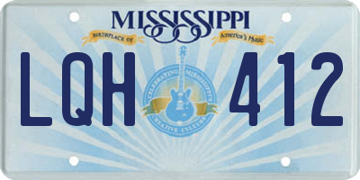 MS license plate LQH412
