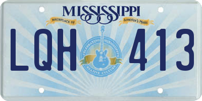 MS license plate LQH413
