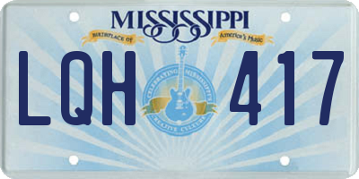 MS license plate LQH417