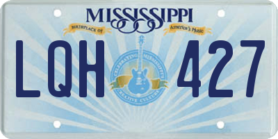 MS license plate LQH427