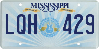 MS license plate LQH429