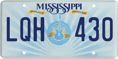 MS license plate LQH430