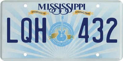 MS license plate LQH432