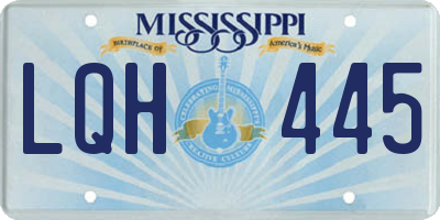 MS license plate LQH445