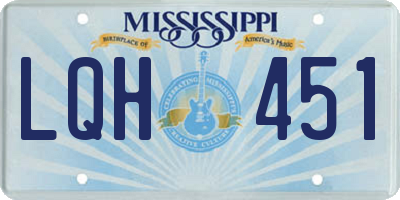 MS license plate LQH451