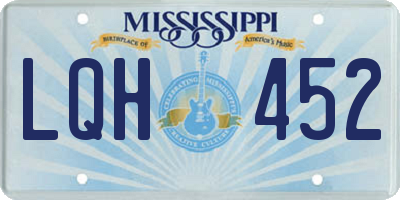 MS license plate LQH452