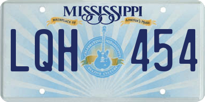 MS license plate LQH454