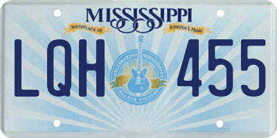 MS license plate LQH455