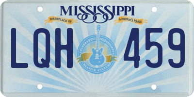 MS license plate LQH459