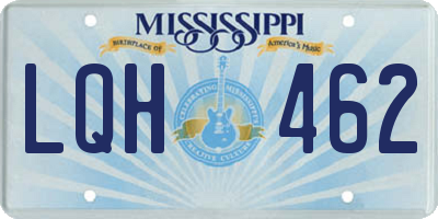 MS license plate LQH462