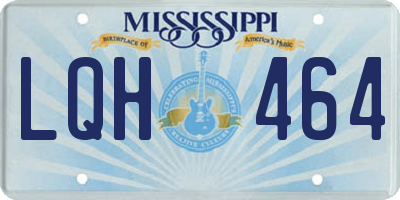 MS license plate LQH464