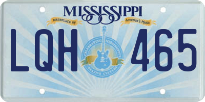 MS license plate LQH465