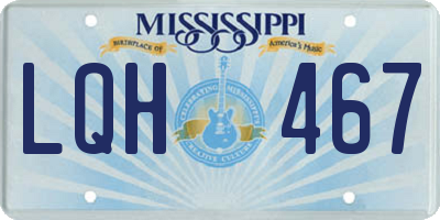 MS license plate LQH467