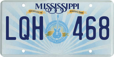 MS license plate LQH468