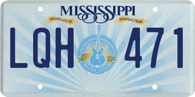 MS license plate LQH471