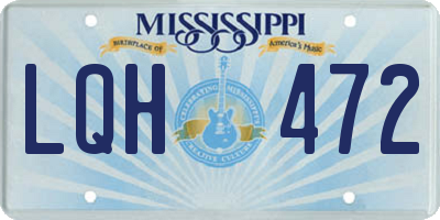 MS license plate LQH472