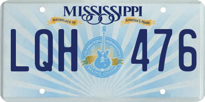 MS license plate LQH476