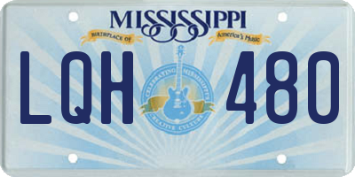 MS license plate LQH480