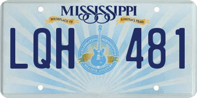 MS license plate LQH481