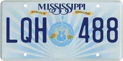 MS license plate LQH488