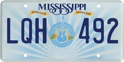 MS license plate LQH492