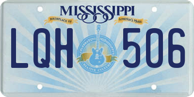 MS license plate LQH506