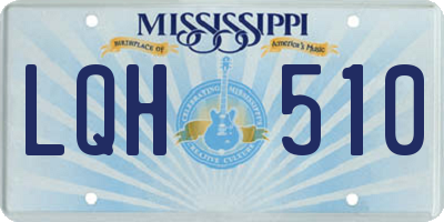 MS license plate LQH510