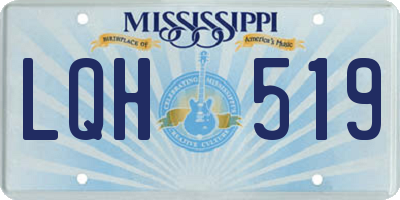 MS license plate LQH519
