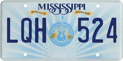 MS license plate LQH524