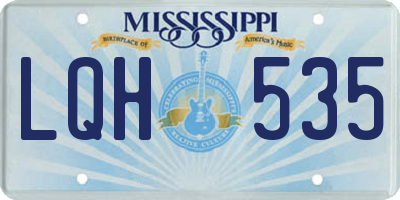 MS license plate LQH535