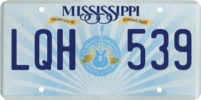 MS license plate LQH539