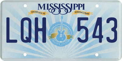 MS license plate LQH543