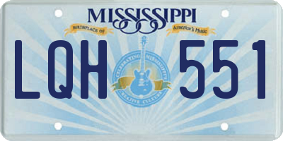 MS license plate LQH551