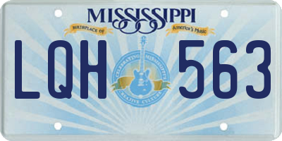 MS license plate LQH563