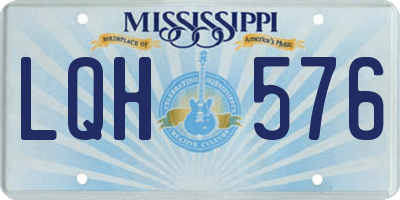 MS license plate LQH576