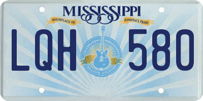 MS license plate LQH580