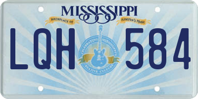 MS license plate LQH584