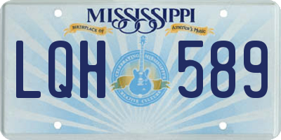 MS license plate LQH589