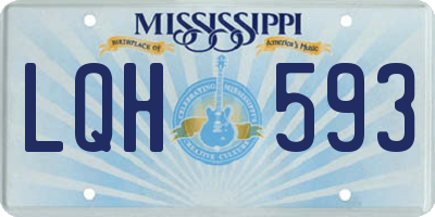 MS license plate LQH593