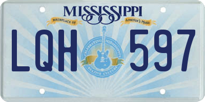 MS license plate LQH597