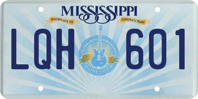 MS license plate LQH601