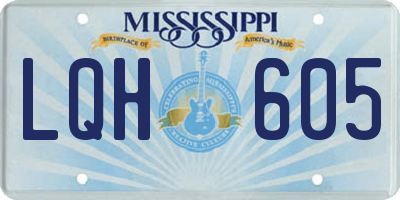 MS license plate LQH605