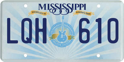 MS license plate LQH610