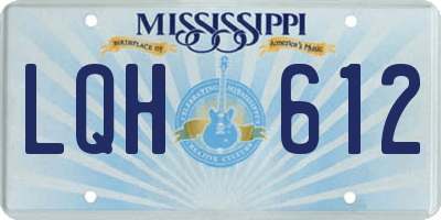 MS license plate LQH612