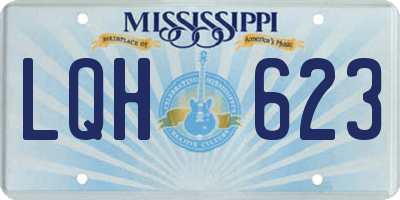 MS license plate LQH623