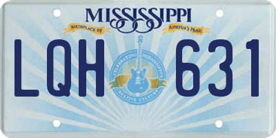 MS license plate LQH631