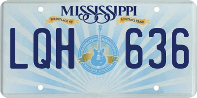 MS license plate LQH636