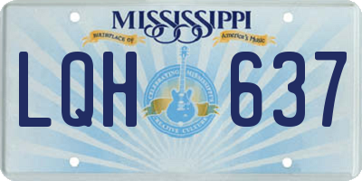 MS license plate LQH637