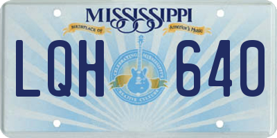 MS license plate LQH640